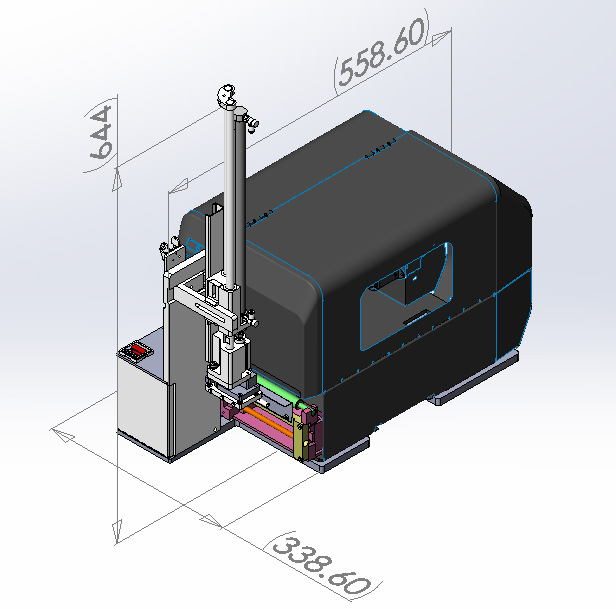 N1206S打印貼標(biāo)機整機尺寸